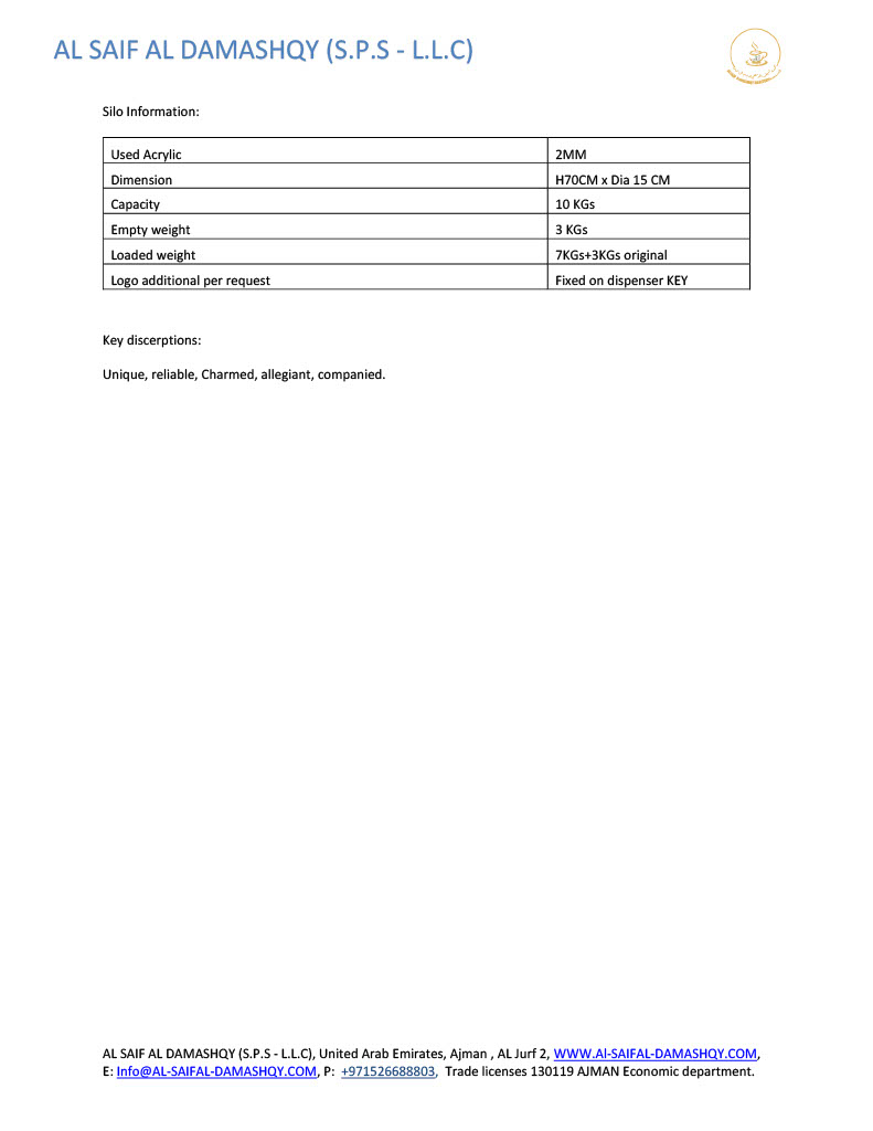 Classic Cylindrical Coffee Silo